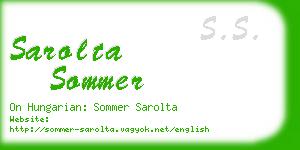 sarolta sommer business card